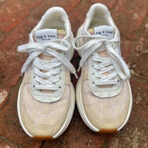 Rag & Bone Beige Lace-Up Sneakers
